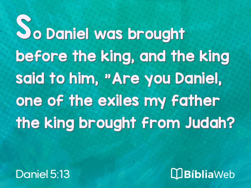 Daniel 5:13 em imagem para compartilhar