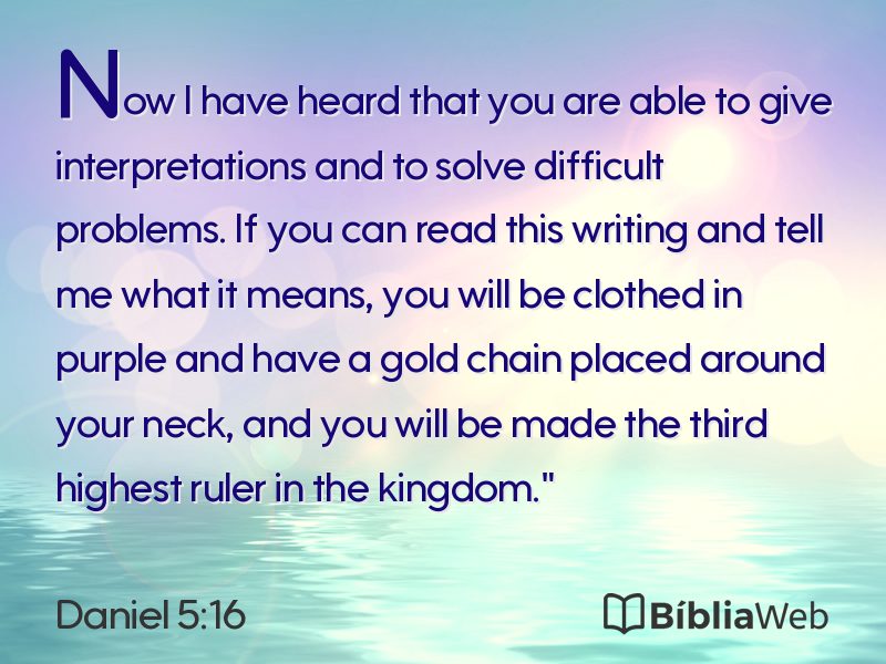 Daniel 5:16 em imagem para compartilhar