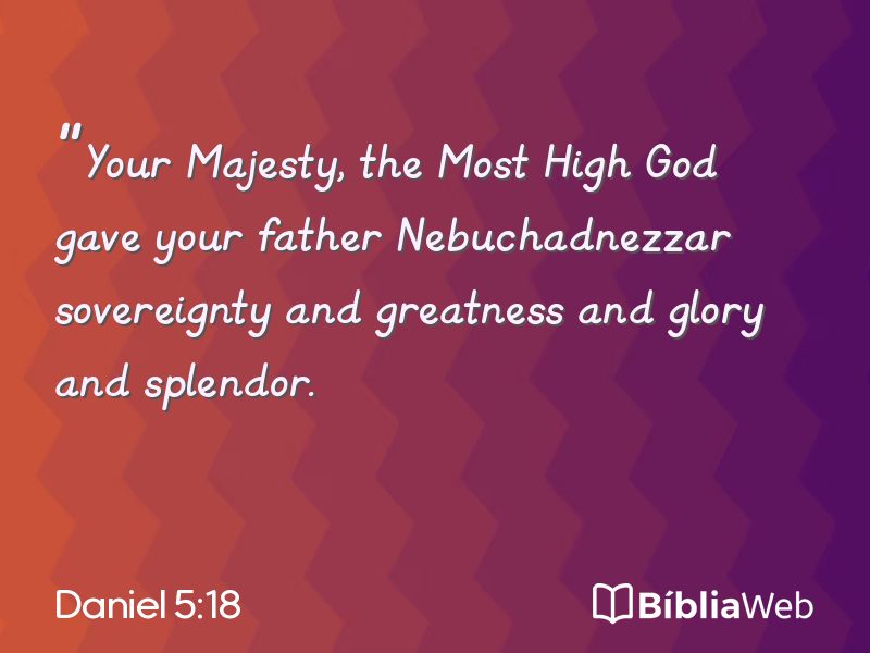 Daniel 5:18 em imagem para compartilhar