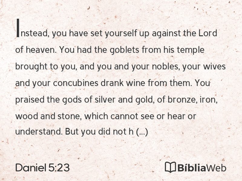 Daniel 5:23 em imagem para compartilhar