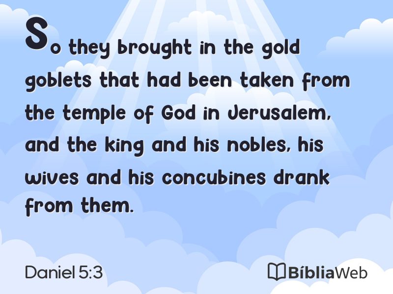 Daniel 5:3 em imagem para compartilhar