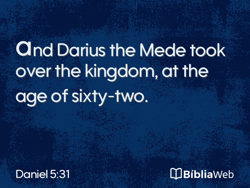 Daniel 5:31 em imagem para compartilhar