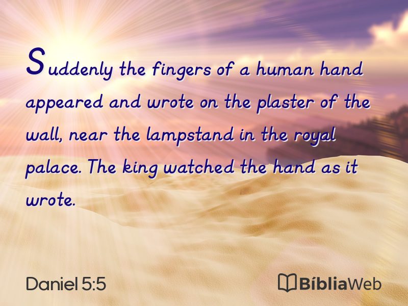 Daniel 5:5 em imagem para compartilhar