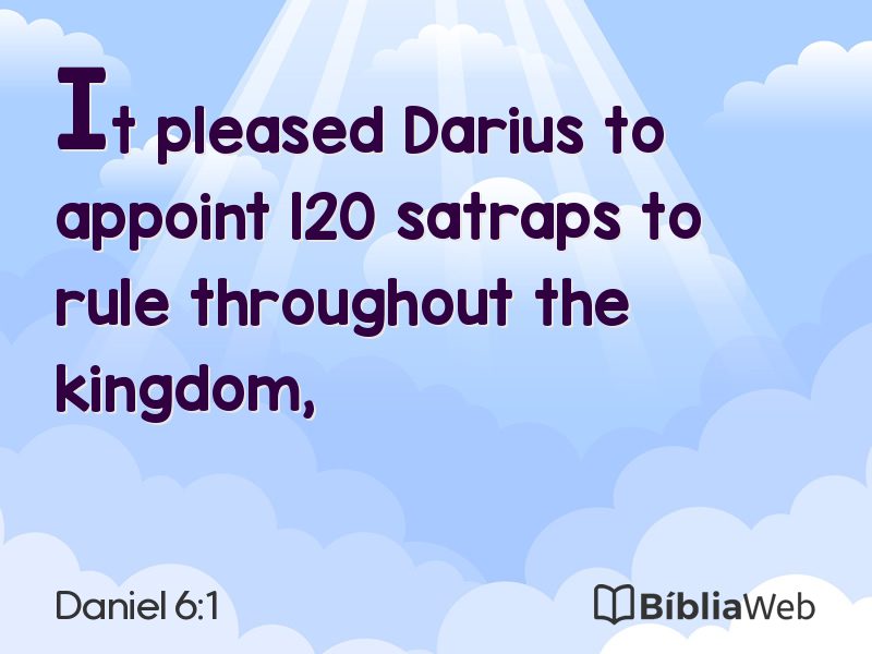 Daniel 6:1 em imagem para compartilhar