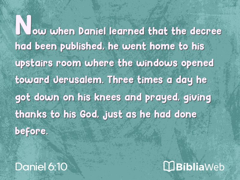 Daniel 6:10 em imagem para compartilhar