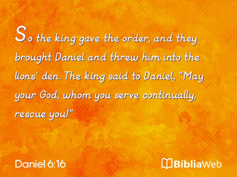 Daniel 6:16 em imagem para compartilhar
