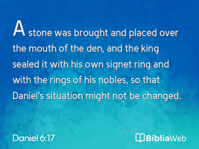 Daniel 6:17 em imagem para compartilhar