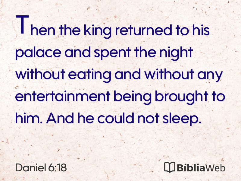 Daniel 6:18 em imagem para compartilhar