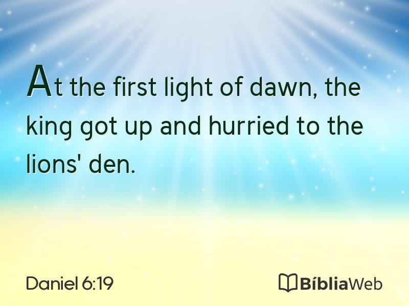 Daniel 6:19 em imagem para compartilhar