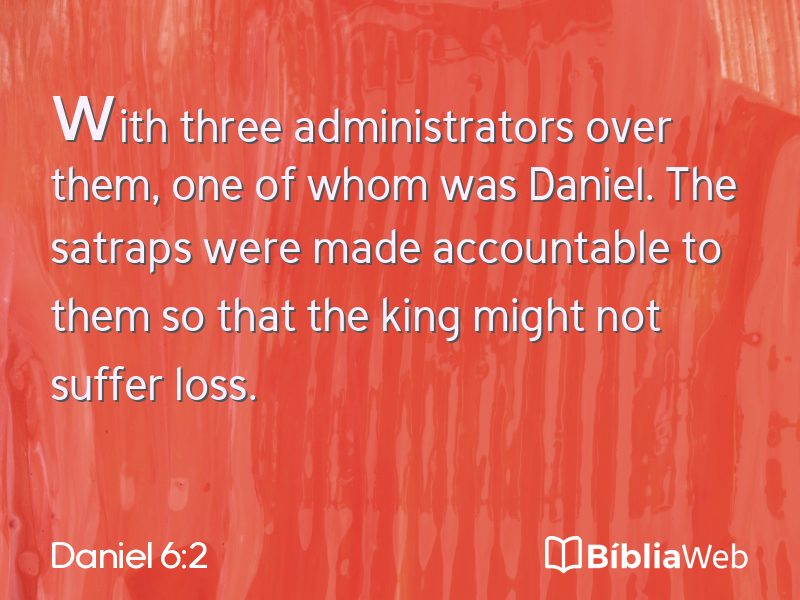 Daniel 6:2 em imagem para compartilhar