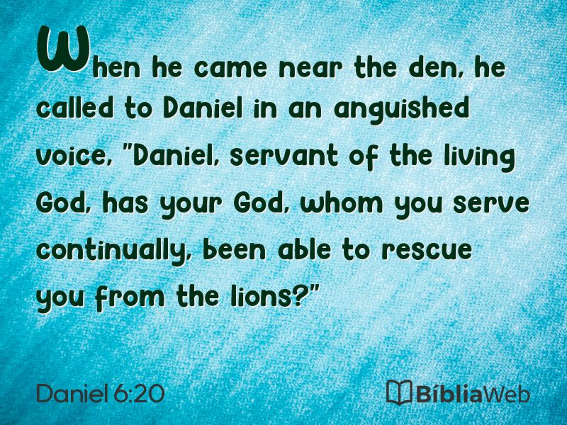 Daniel 6:20 em imagem para compartilhar