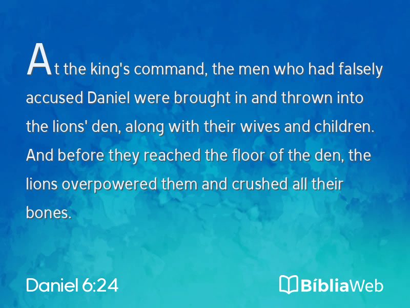 Daniel 6:24 em imagem para compartilhar