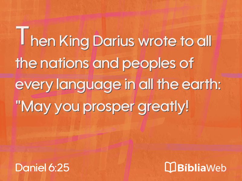 Daniel 6:25 em imagem para compartilhar
