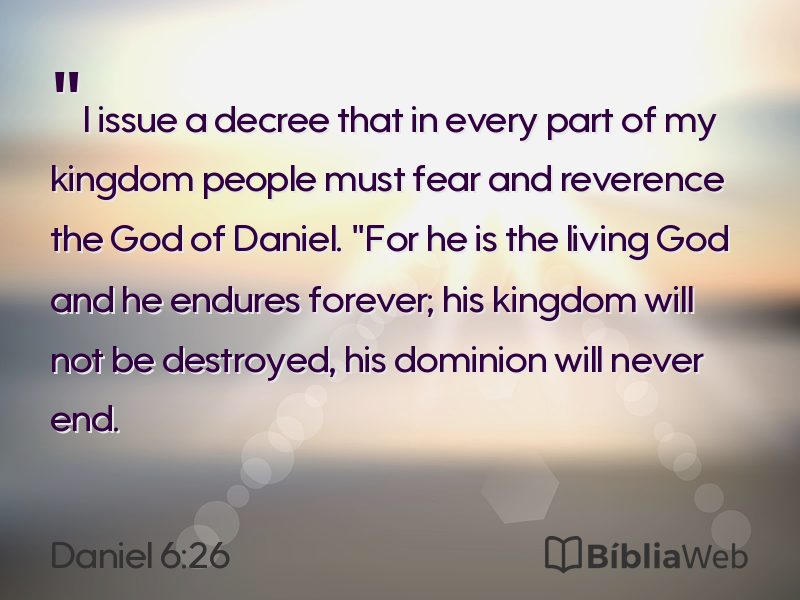 Daniel 6:26 em imagem para compartilhar