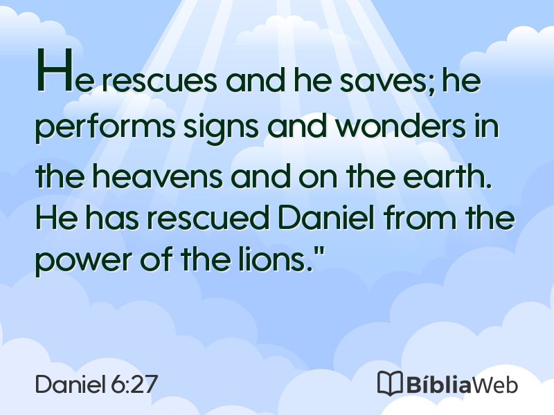 Daniel 6:27 em imagem para compartilhar
