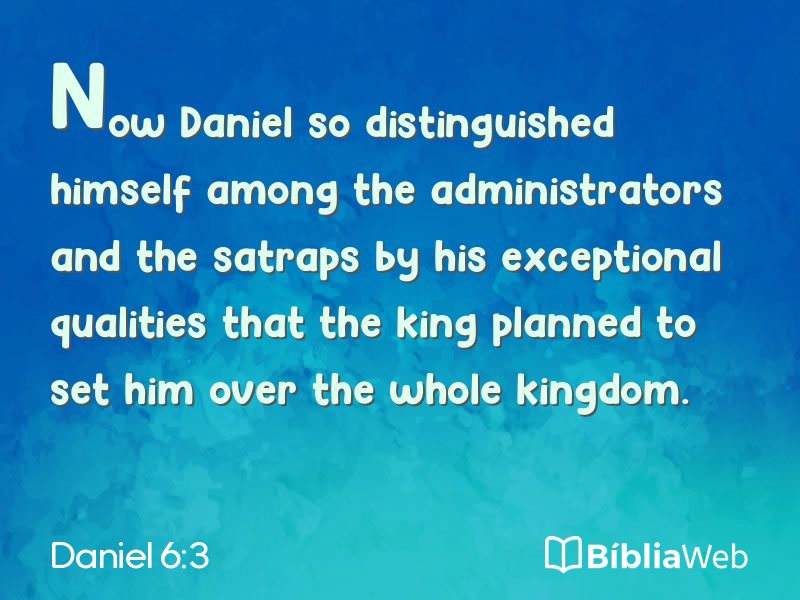 Daniel 6:3 em imagem para compartilhar