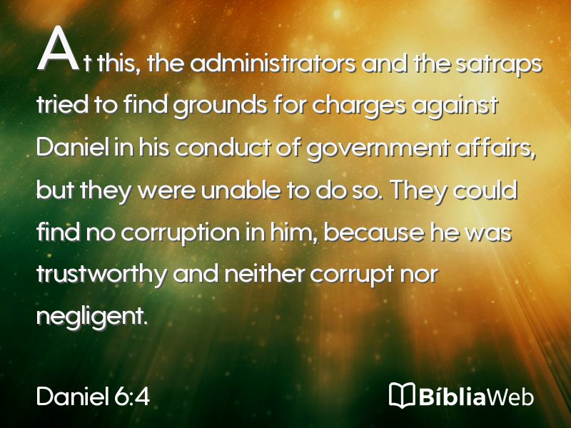 Daniel 6:4 em imagem para compartilhar