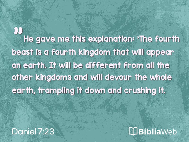 Daniel 7:23 em imagem para compartilhar