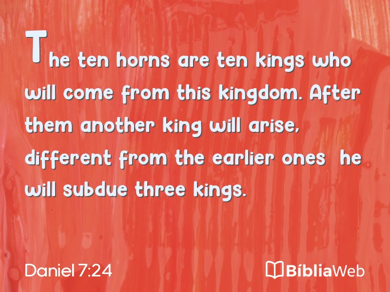Daniel 7:24 em imagem para compartilhar