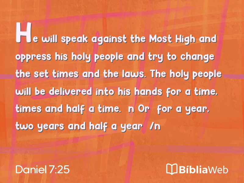 Daniel 7:25 em imagem para compartilhar