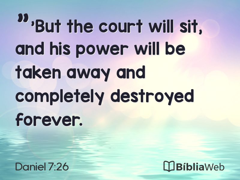 Daniel 7:26 em imagem para compartilhar
