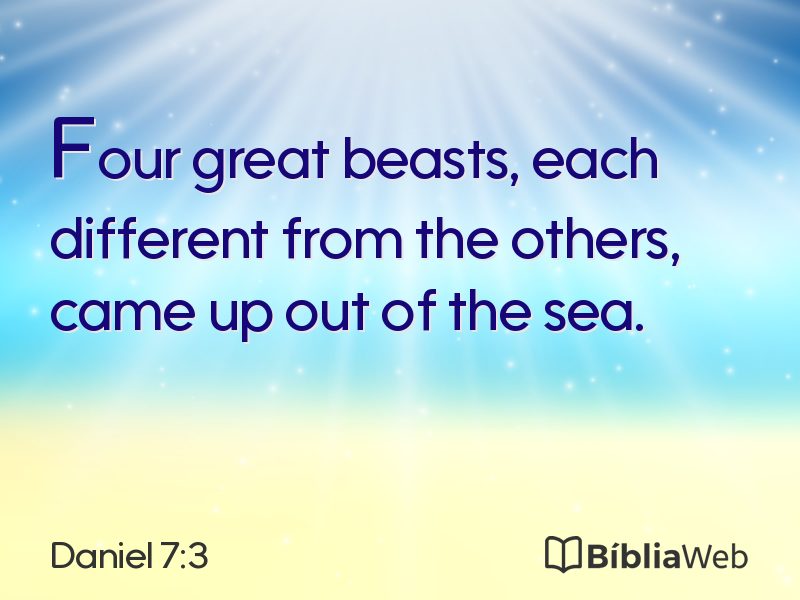 Daniel 7:3 em imagem para compartilhar