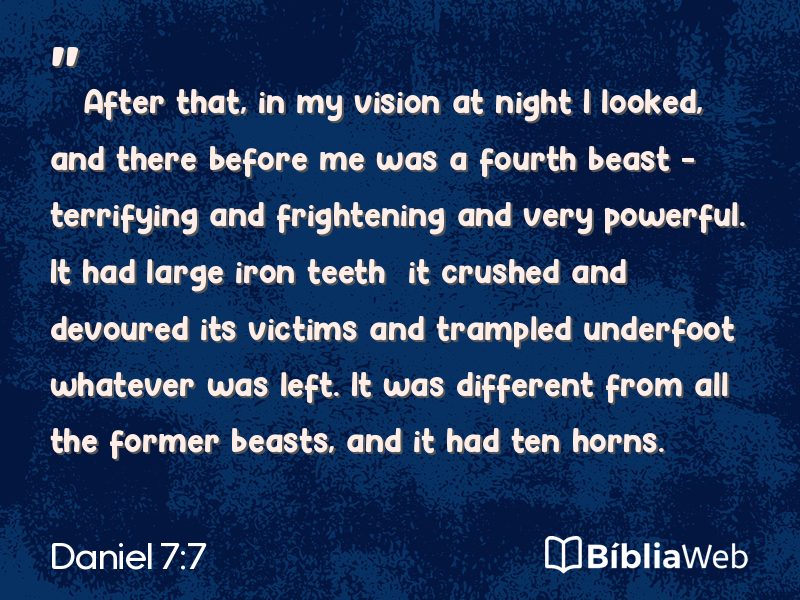 Daniel 7:7 em imagem para compartilhar