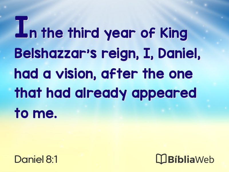 Daniel 8:1 em imagem para compartilhar