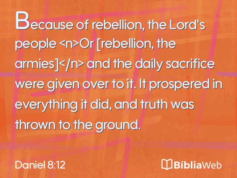 Daniel 8:12 em imagem para compartilhar