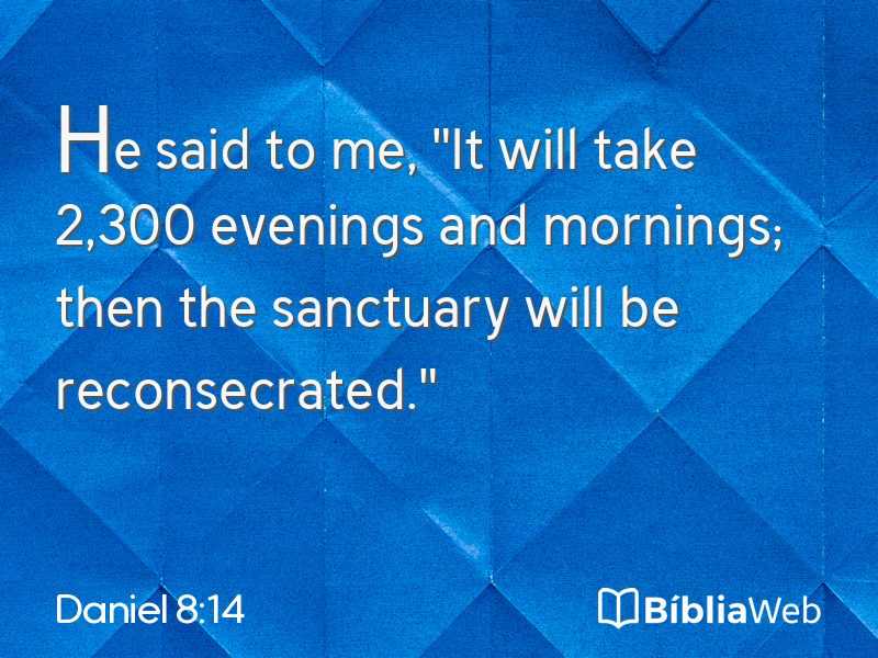 Daniel 8:14 em imagem para compartilhar