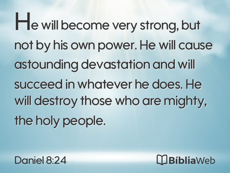 Daniel 8:24 em imagem para compartilhar