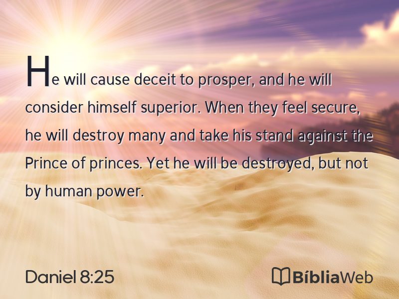 Daniel 8:25 em imagem para compartilhar