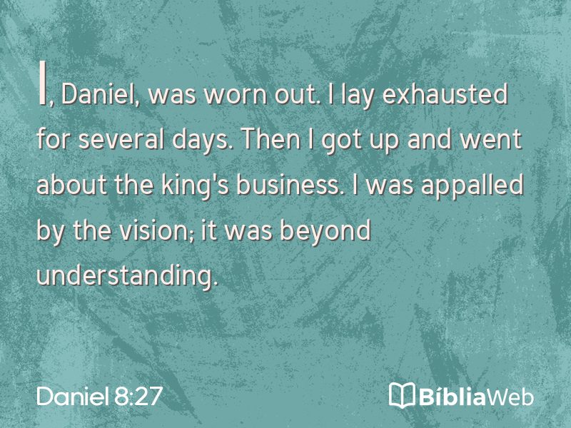 Daniel 8:27 em imagem para compartilhar