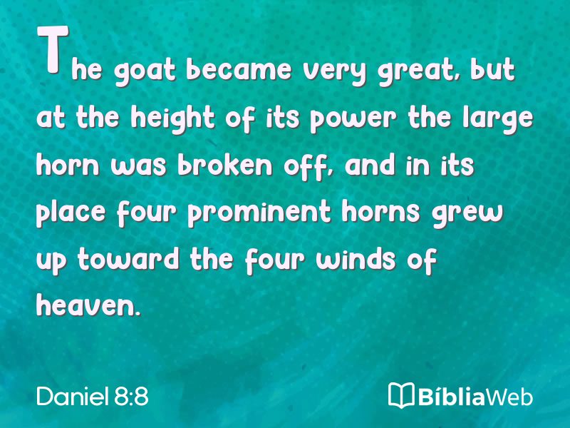 Daniel 8:8 em imagem para compartilhar