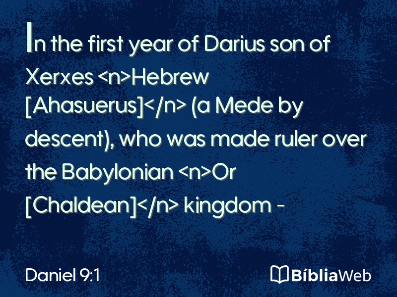 Daniel 9:1 em imagem para compartilhar