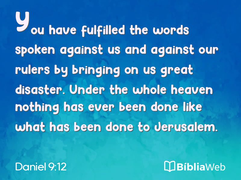 Daniel 9:12 em imagem para compartilhar