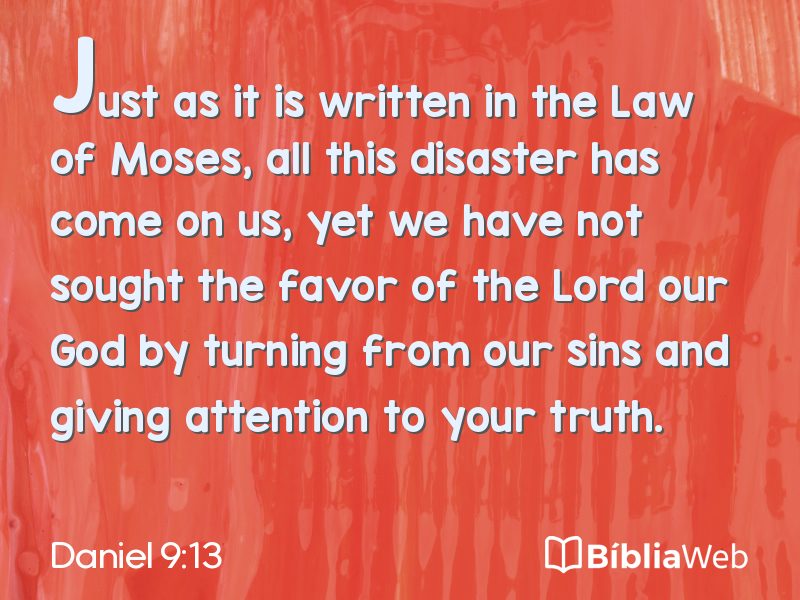 Daniel 9:13 em imagem para compartilhar