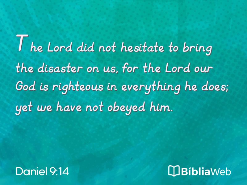 Daniel 9:14 em imagem para compartilhar