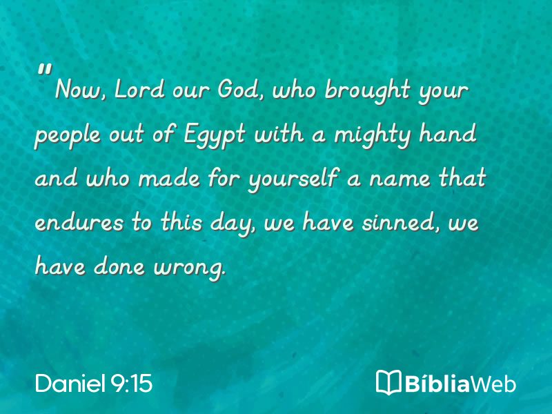 Daniel 9:15 em imagem para compartilhar