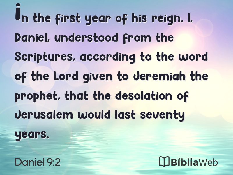 Daniel 9:2 em imagem para compartilhar