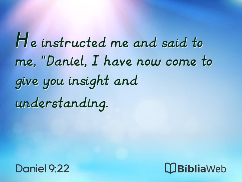 Daniel 9:22 em imagem para compartilhar