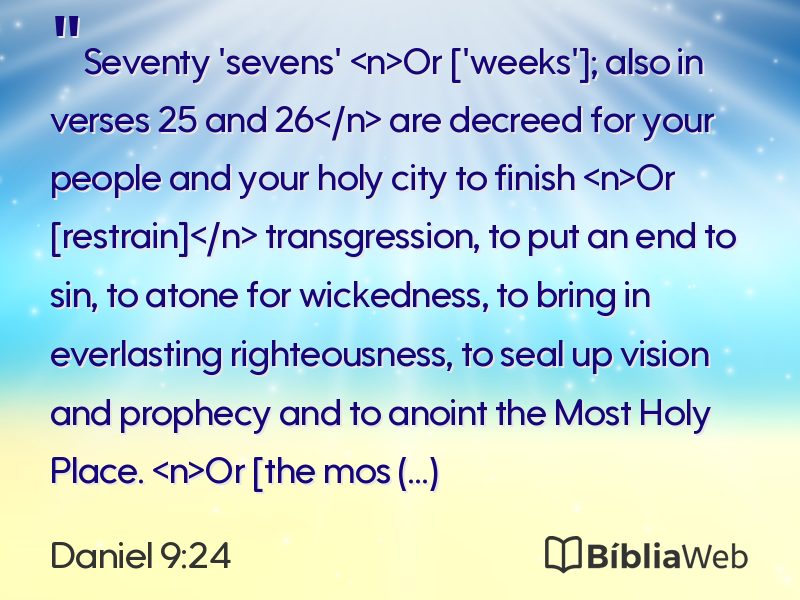 Daniel 9:24 em imagem para compartilhar