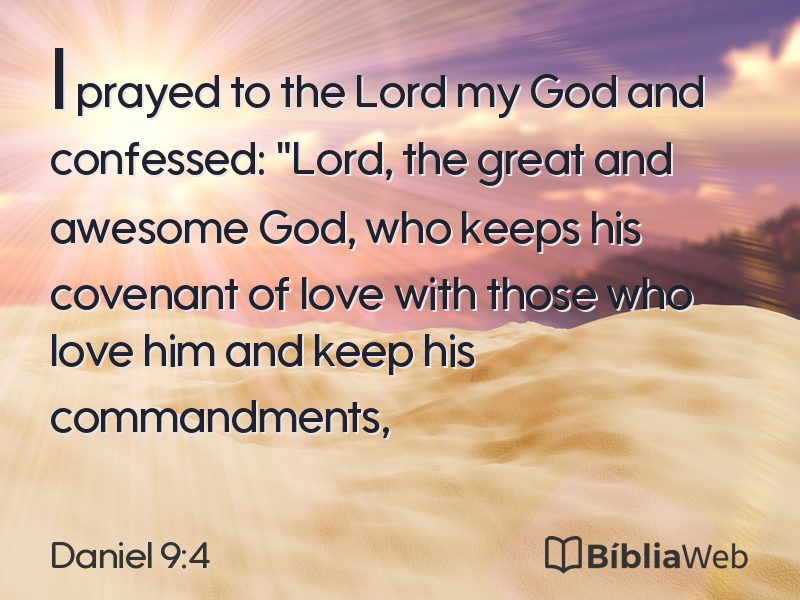 Daniel 9:4 em imagem para compartilhar