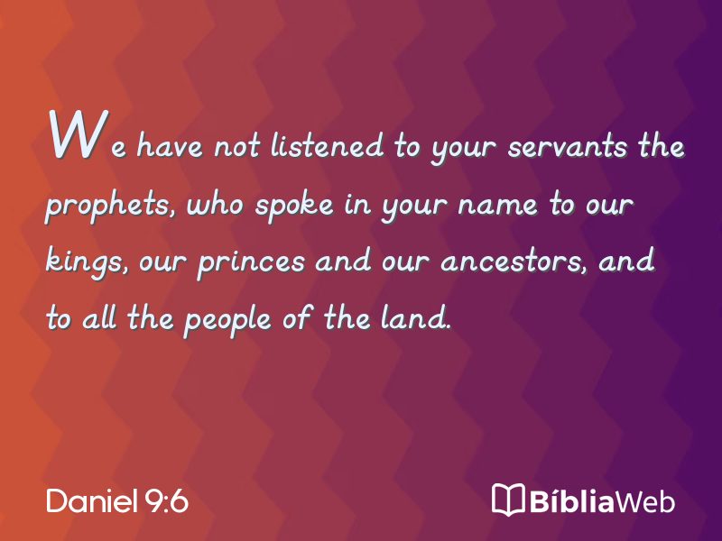 Daniel 9:6 em imagem para compartilhar