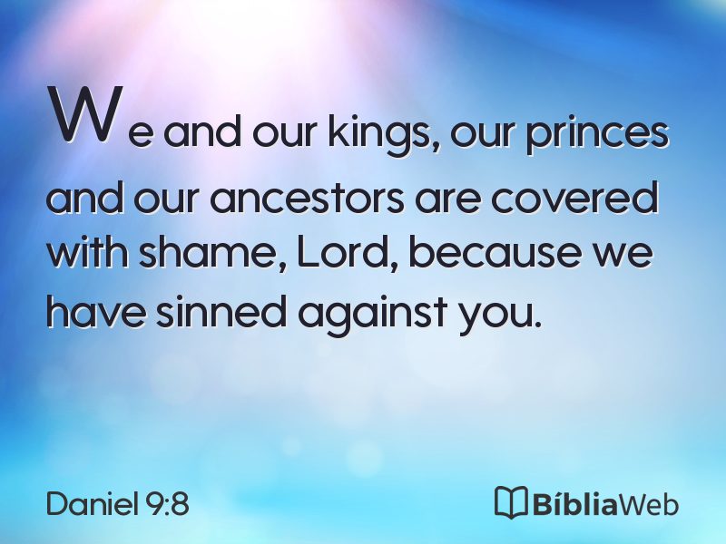 Daniel 9:8 em imagem para compartilhar