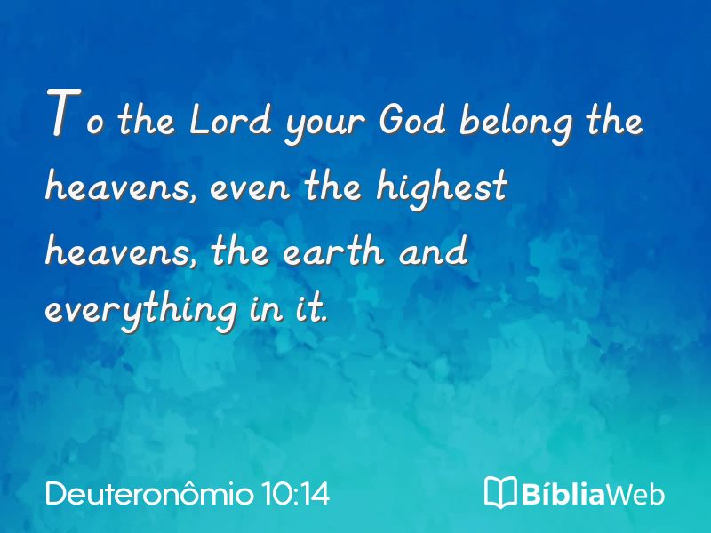 Deuteronômio 10:14 em imagem para compartilhar