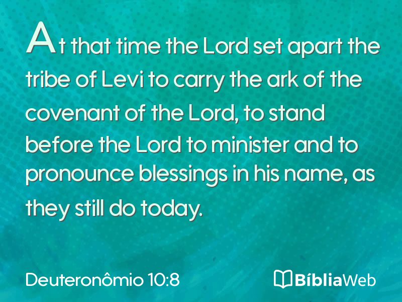 Deuteronômio 10:8 em imagem para compartilhar