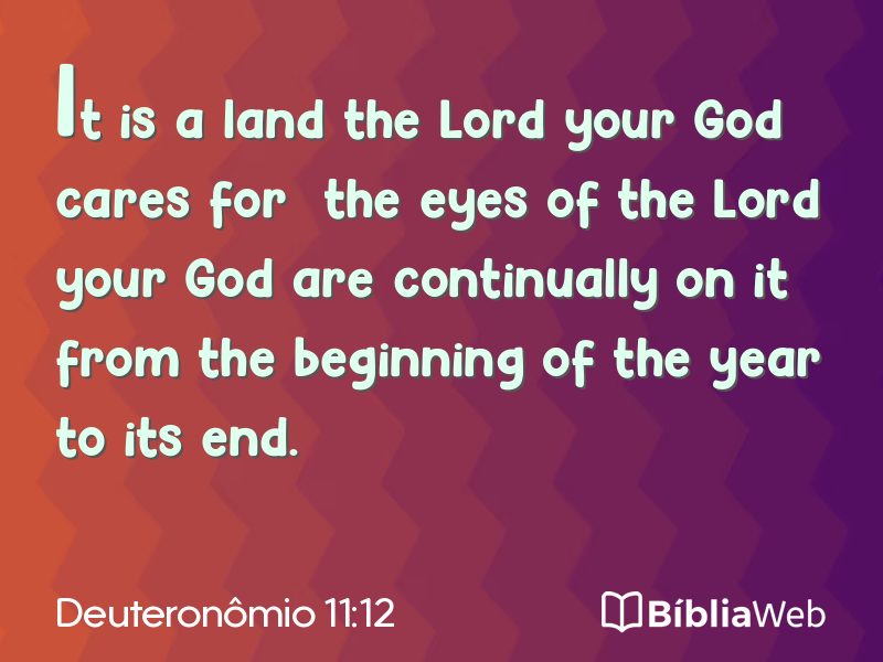 Deuteronômio 11:12 em imagem para compartilhar