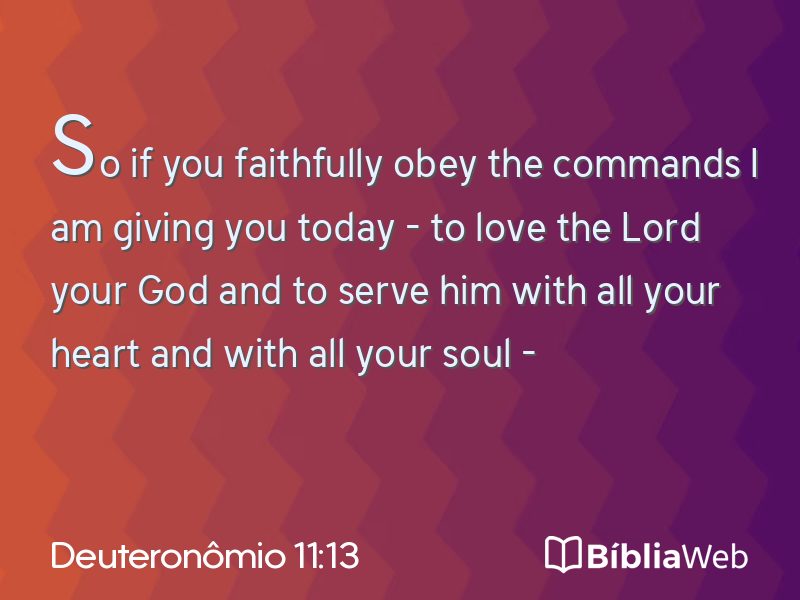 Deuteronômio 11:13 em imagem para compartilhar
