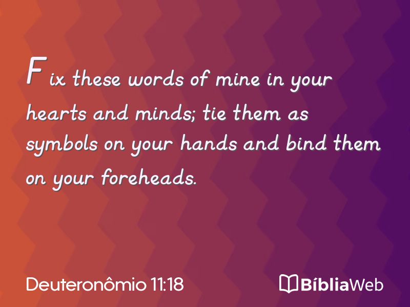 Deuteronômio 11:18 em imagem para compartilhar